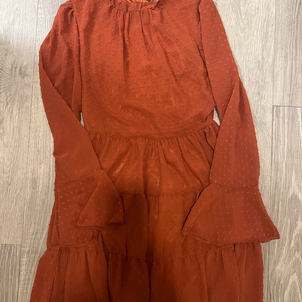 SHEIN brown/burn orange Dress - SMALL